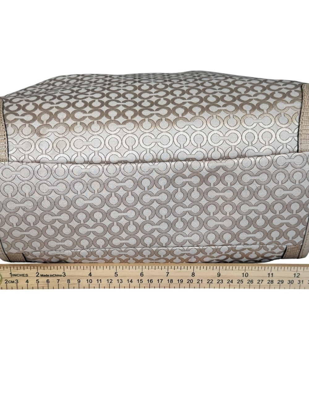 Coach Madison Op Optic Art Pearlescent Small Phoebe 27843 $298 LI/Khaki - Picture 13 of 16